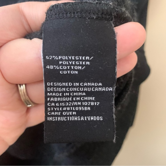 Brunette the Label "Brunette" Classic Crewneck Sweatshirt Black White XS/Small - Picture 10 of 10